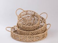 Square Jute Basket Set