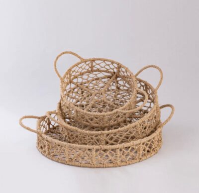 Square Jute Basket Set